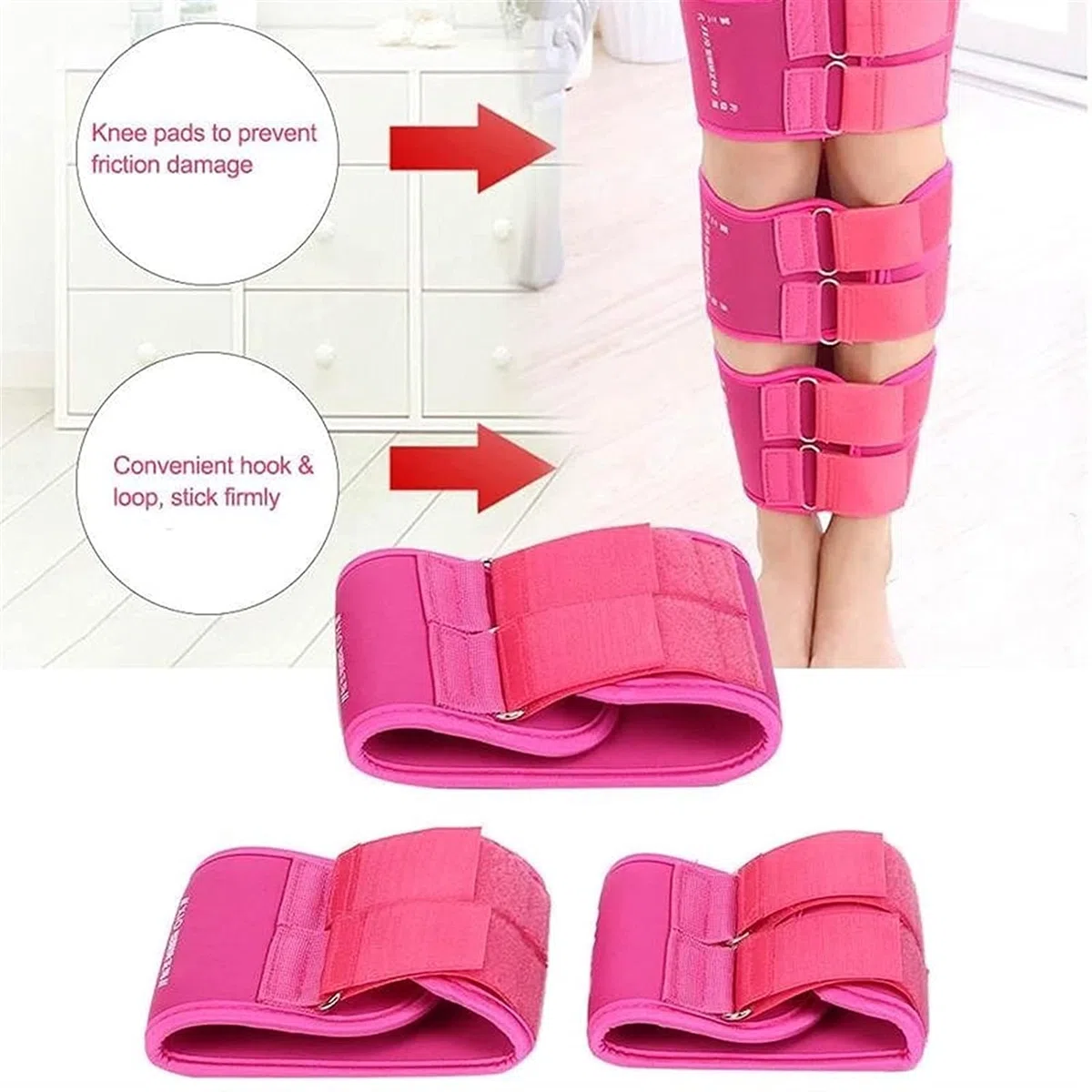 Ceinture de Correction de Jambe O/X réglable, correcteur de Posture, redressage des Genoux, Bande de Correction, correcteur de Posture, beauté, Ceinture de Jambe (Rosa XL) Vision