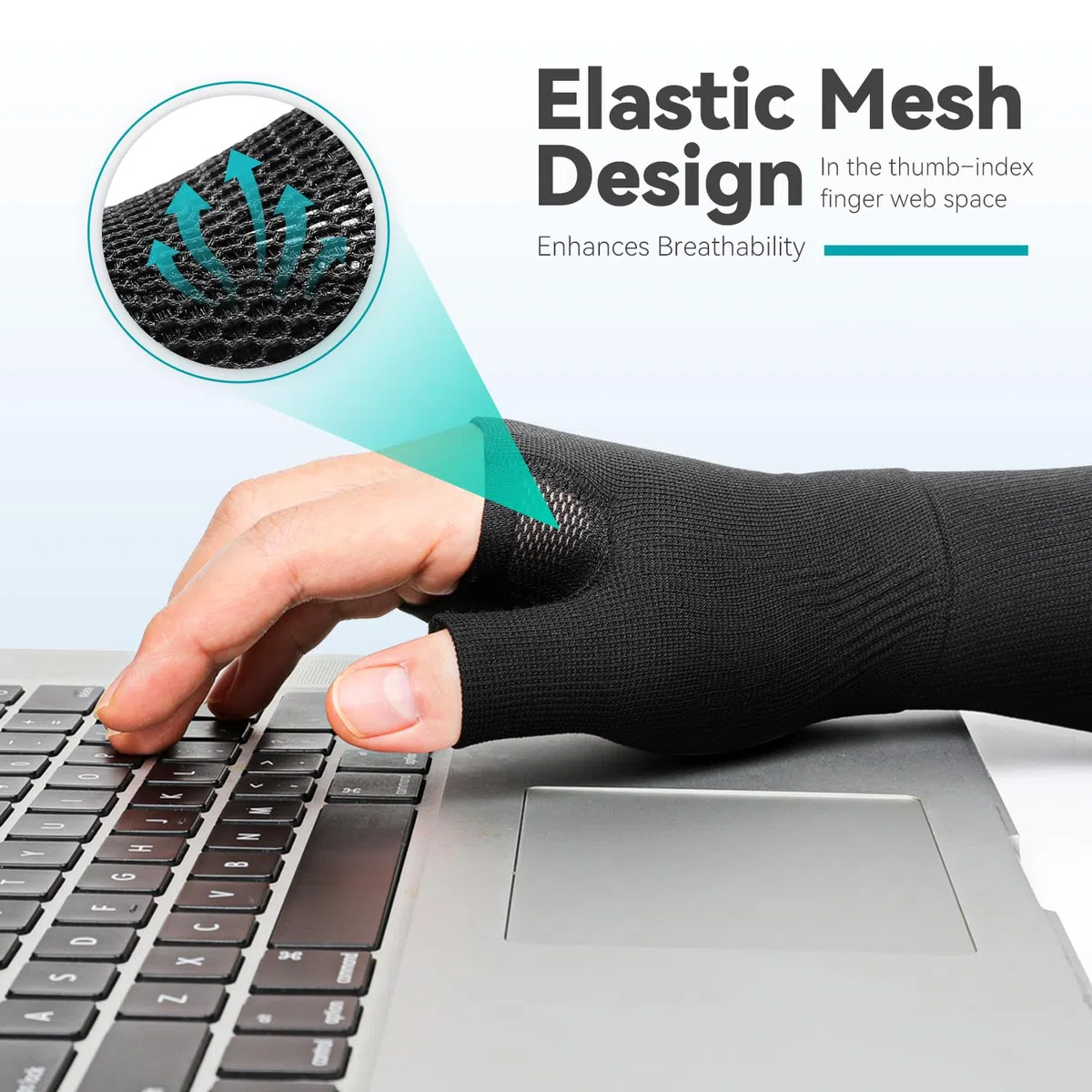 FORTEMOTUS 2 Gants Orthèse CMC Pouce - Bandage Articulaire de Selle Manchon de Compression Rhizarthrose Droite & Gauche avec Infusion Cuivre - Soulagement Arthrose, Tendinite - Unisexe(Taille M)