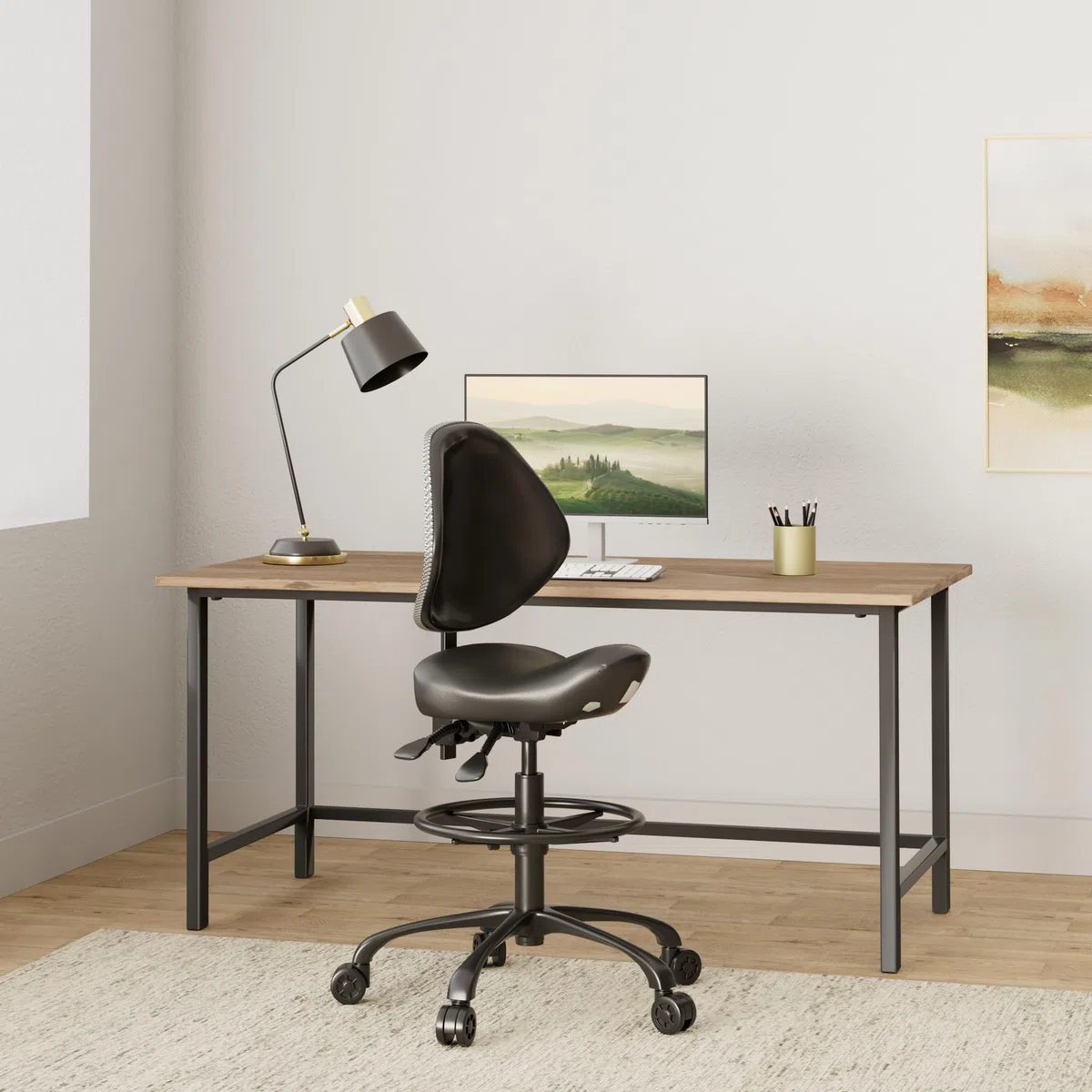 Fauteuil de selle à roulettes avec support dorsal ergonomique pour hygiéniste dentaire, médecin, salon médical
